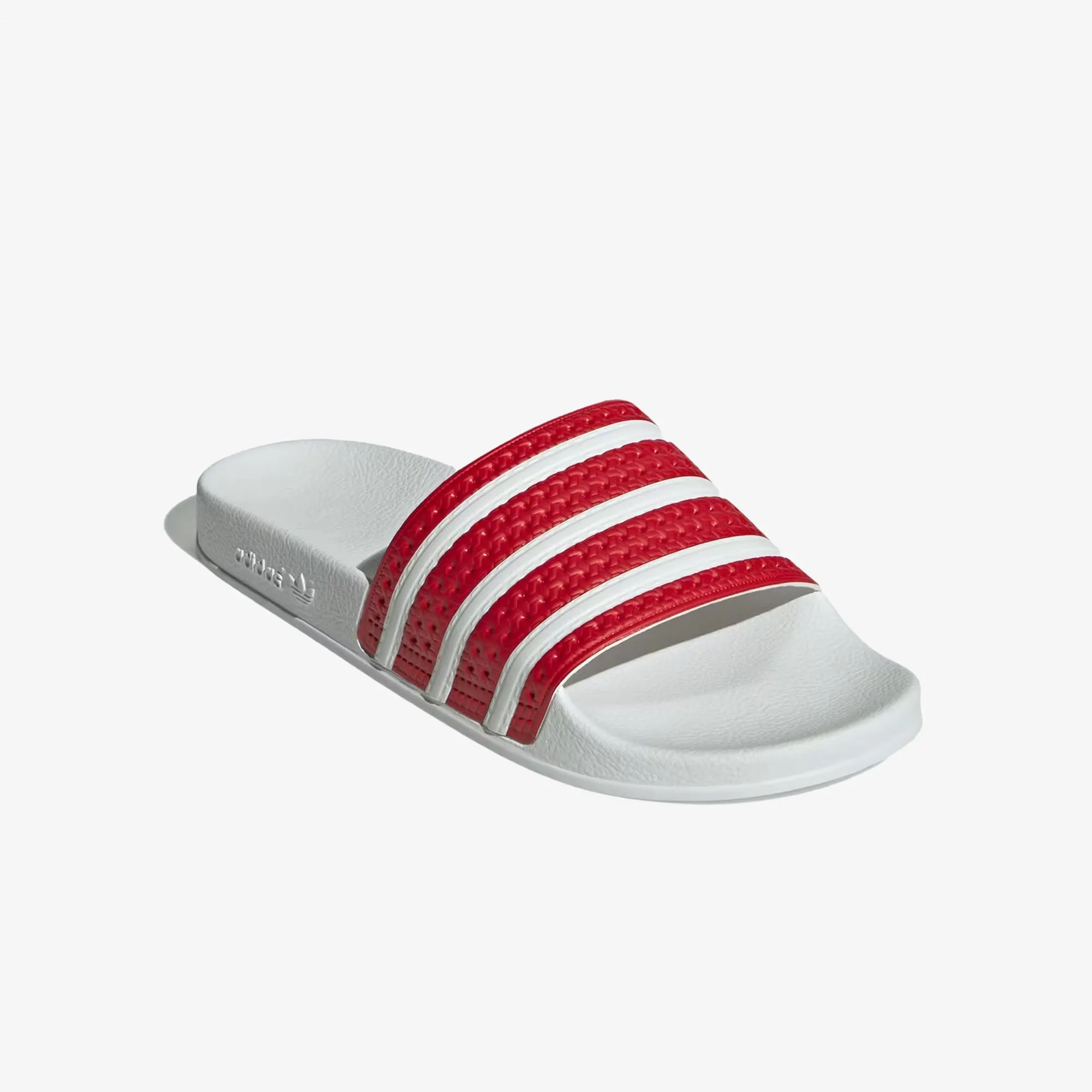 Adidas Originals | ADILETTE { BETTER SCARLET/WHITE