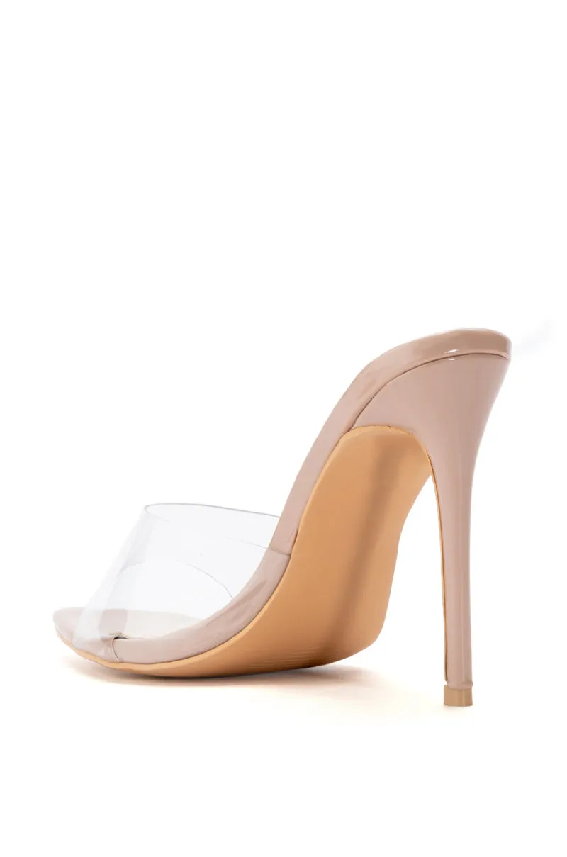 AZALEA WANG ANNETTE SLIP ON NUDE MULE