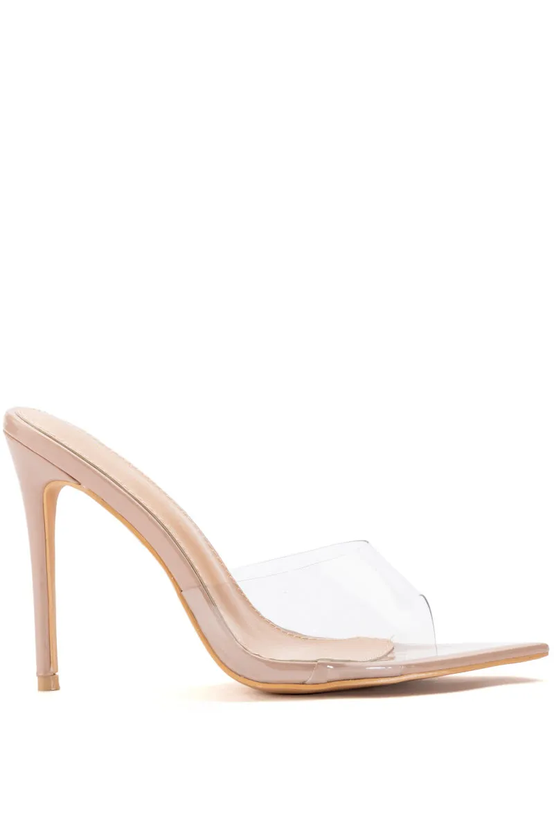 AZALEA WANG ANNETTE SLIP ON NUDE MULE