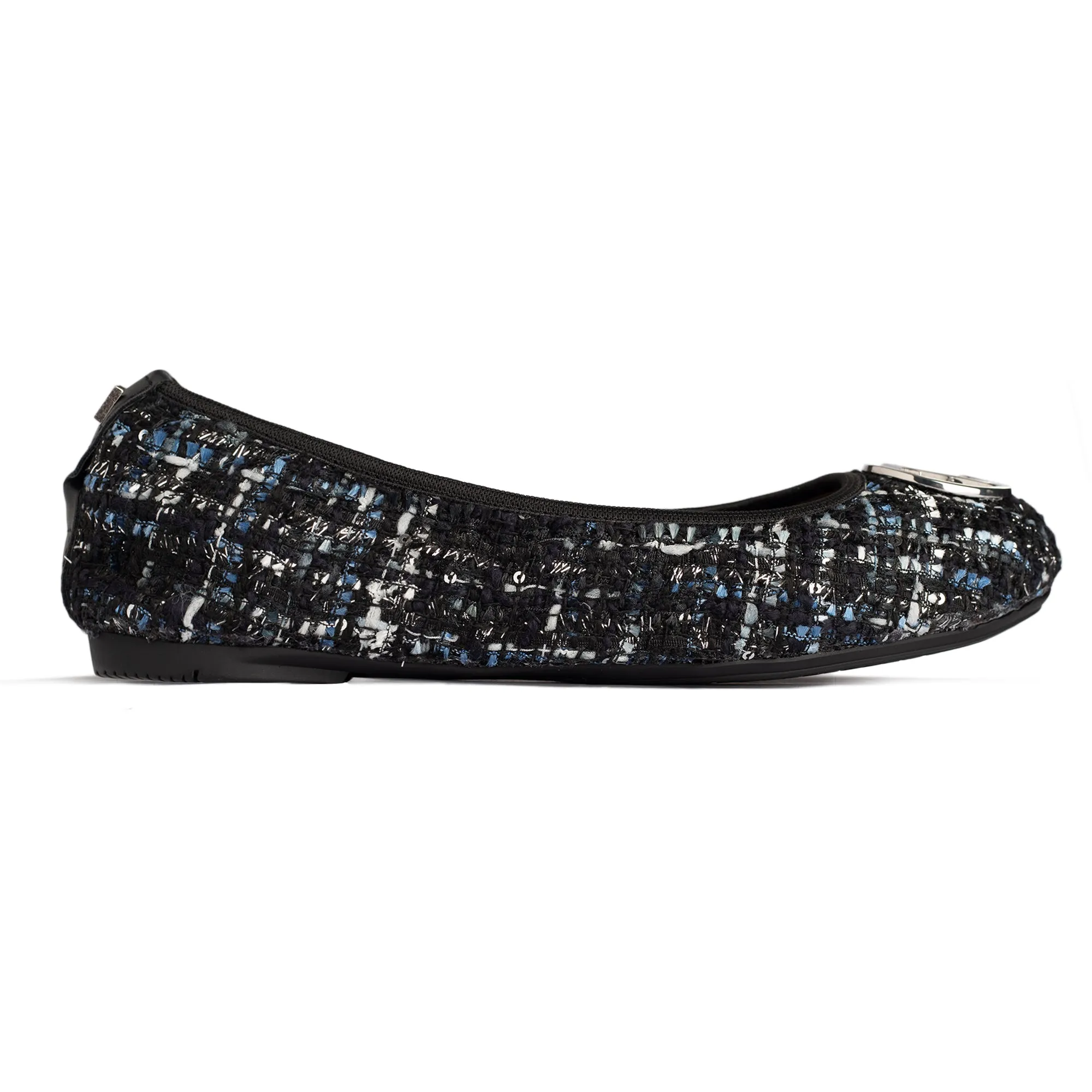 CATHERINE Ballet Flat Shoes - Black Tweed