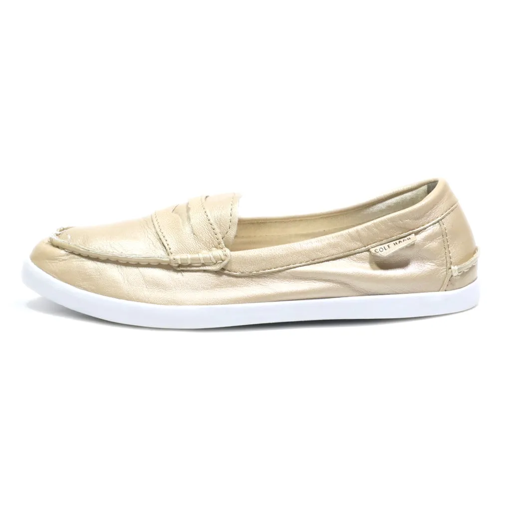 Cole Haan Loafers Leather Beige Colour For Women