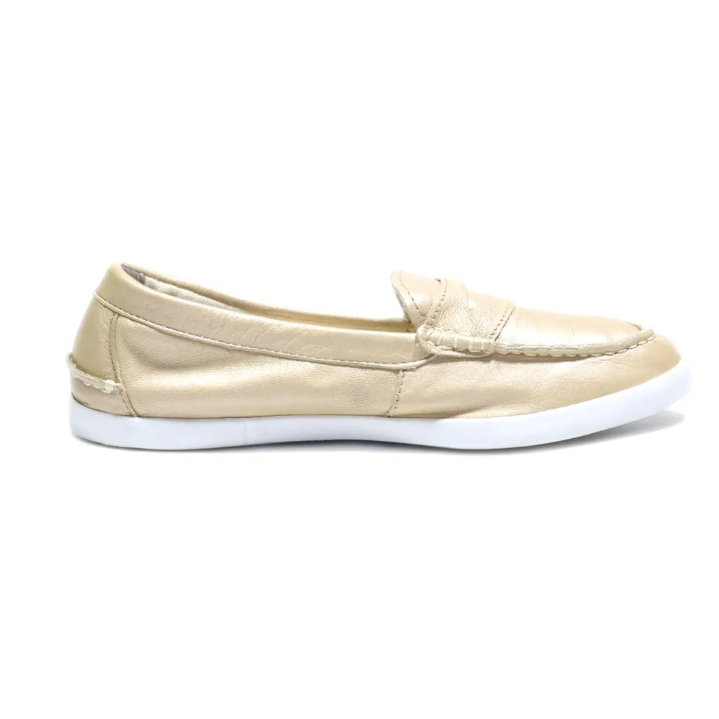 Cole Haan Loafers Leather Beige Colour For Women