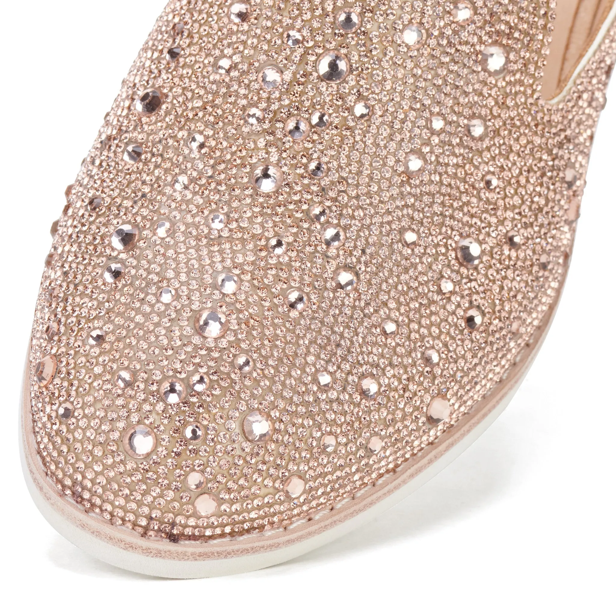 Derby Mule Rose Gold Rhinestone