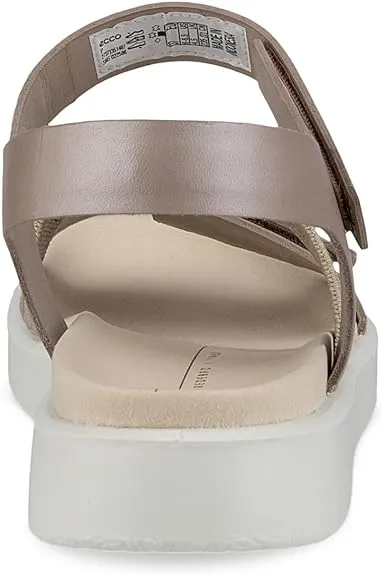 Ecco Women's Flowt Strappy Sandal (Grey Rose Metallic)