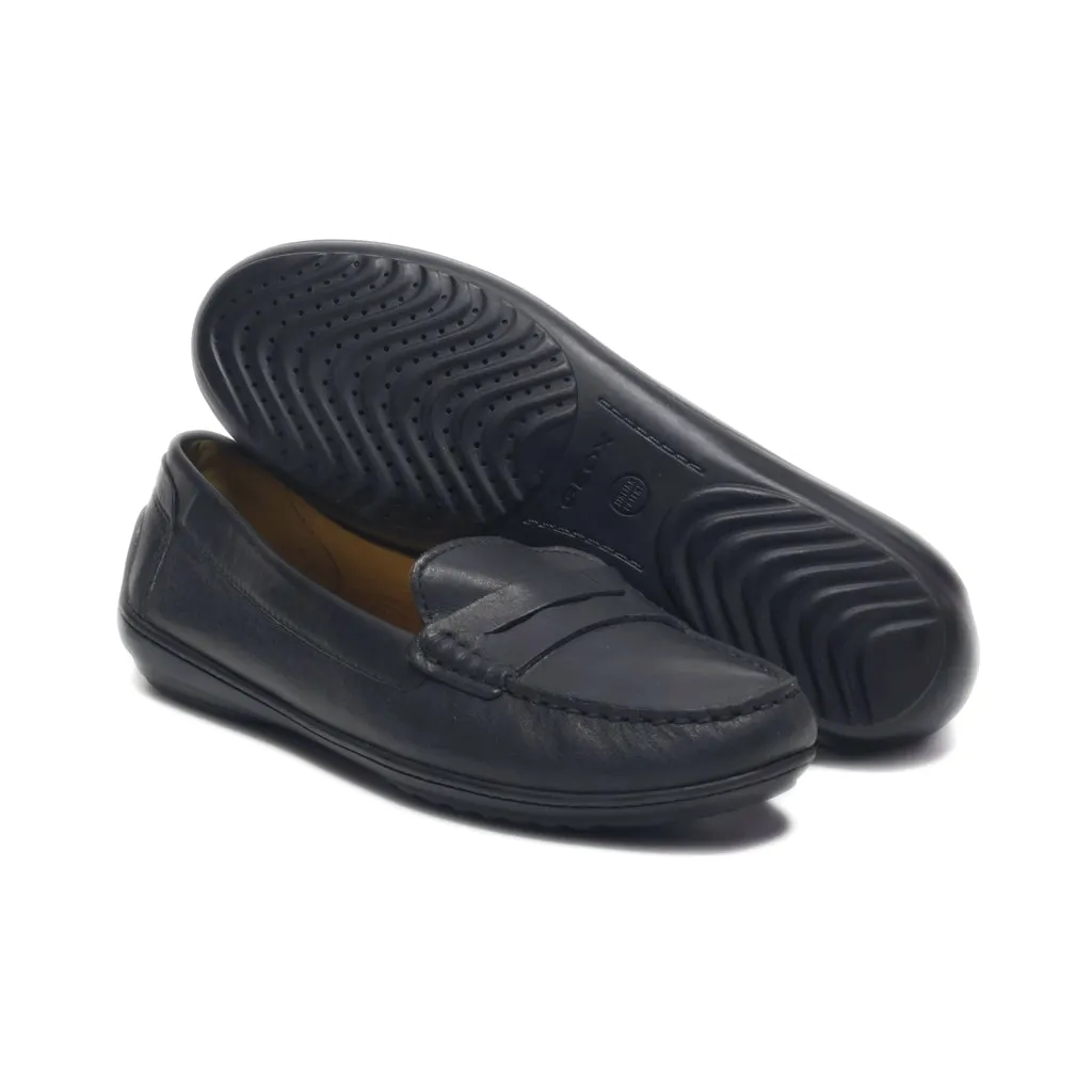 Geox Loafers Leather Black Colour For Women