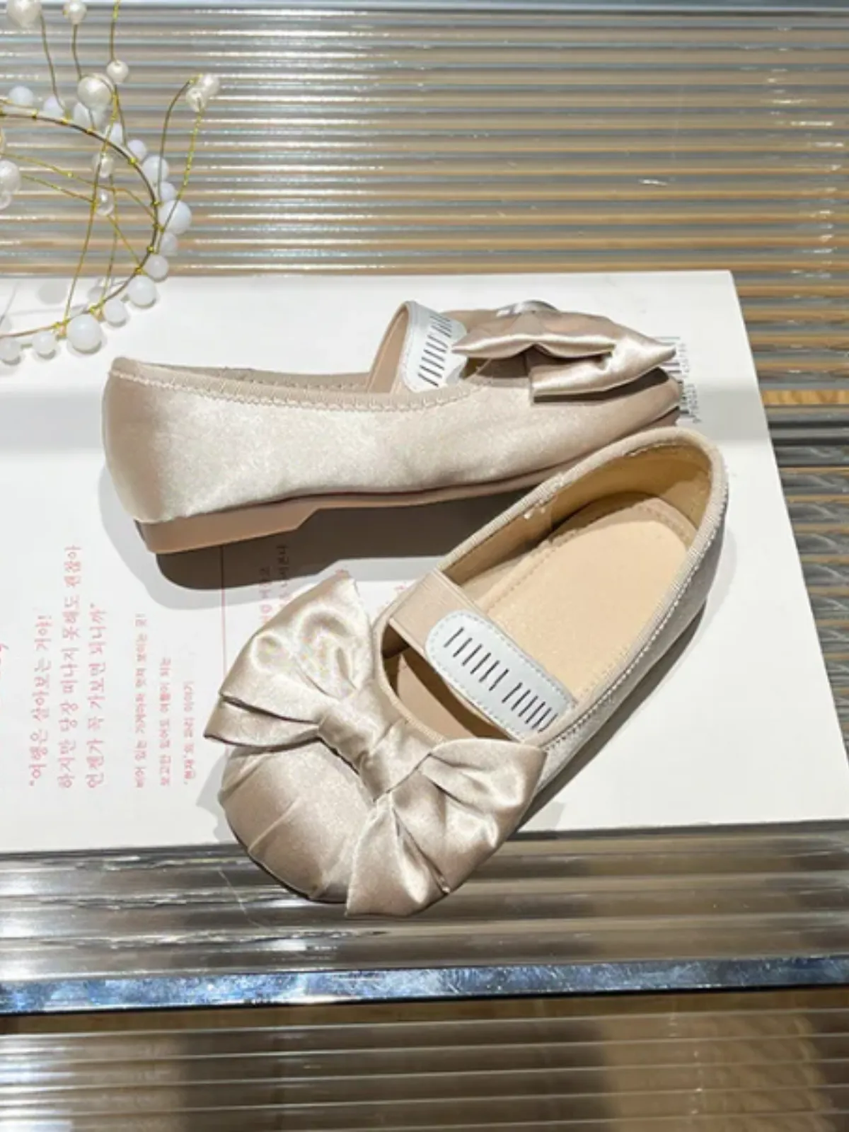 Girls Adorable and Elegant Bow-Tie Ballet Flats By Liv and Mia