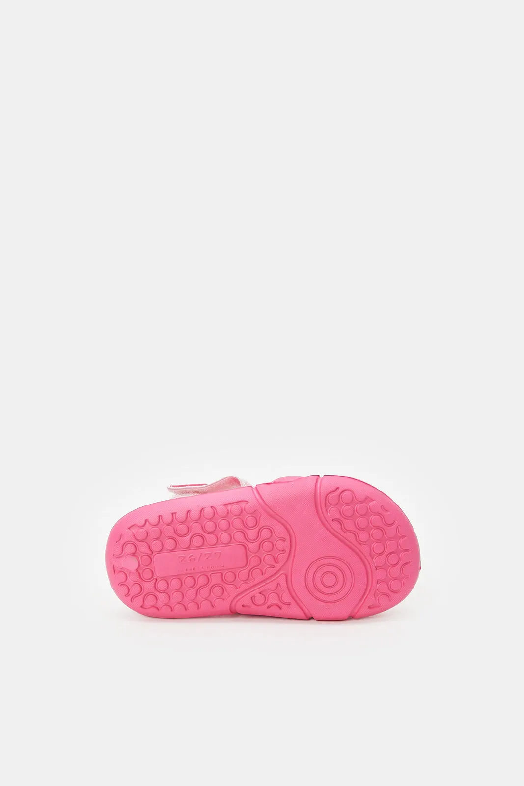 Girls Pink Strap Slide