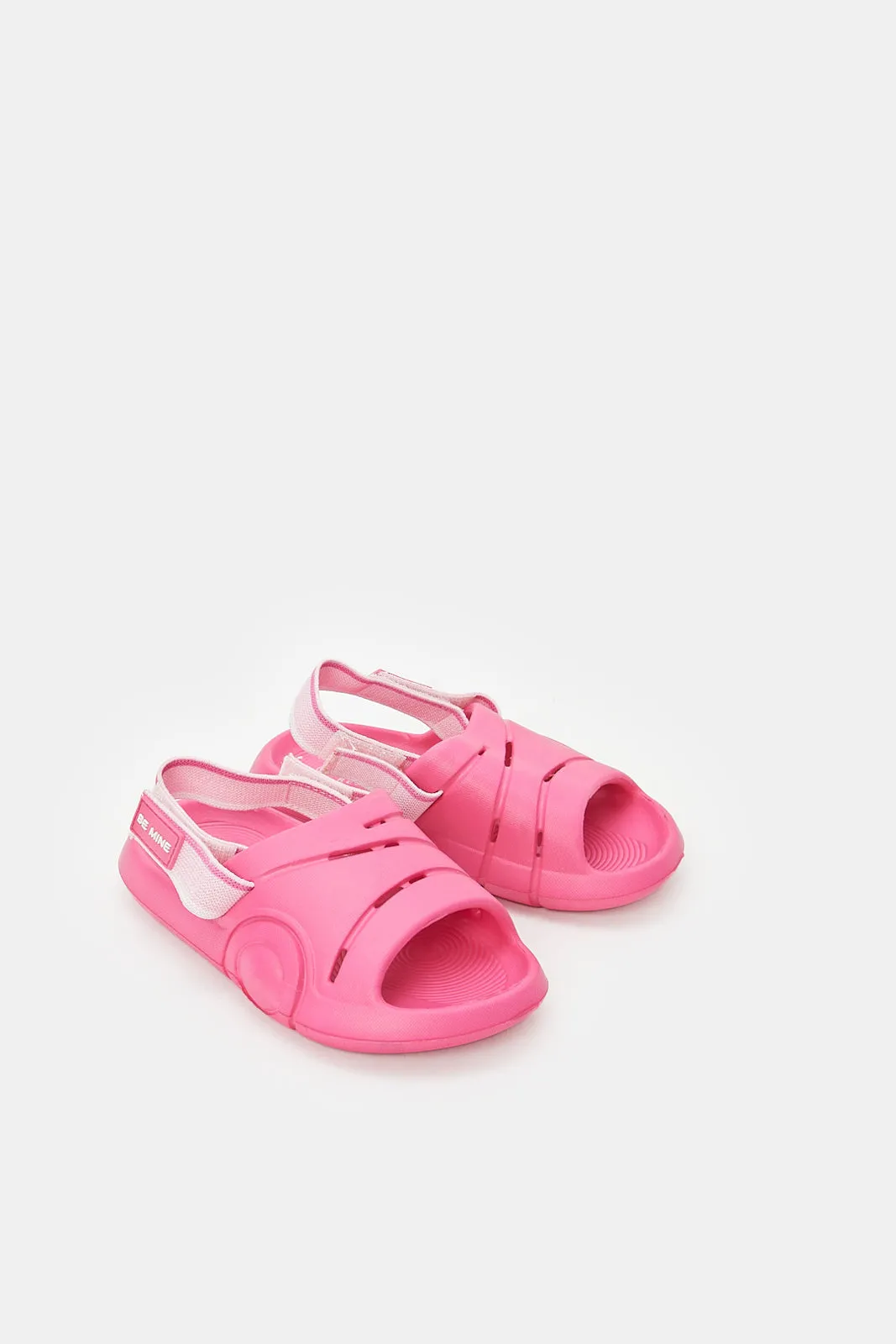 Girls Pink Strap Slide