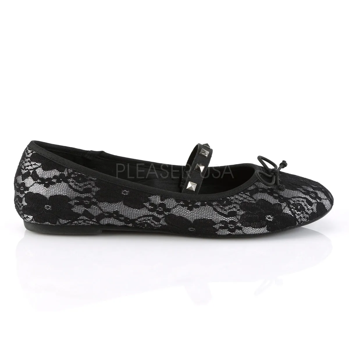 Gothic Ballet White & Black Satin Flats