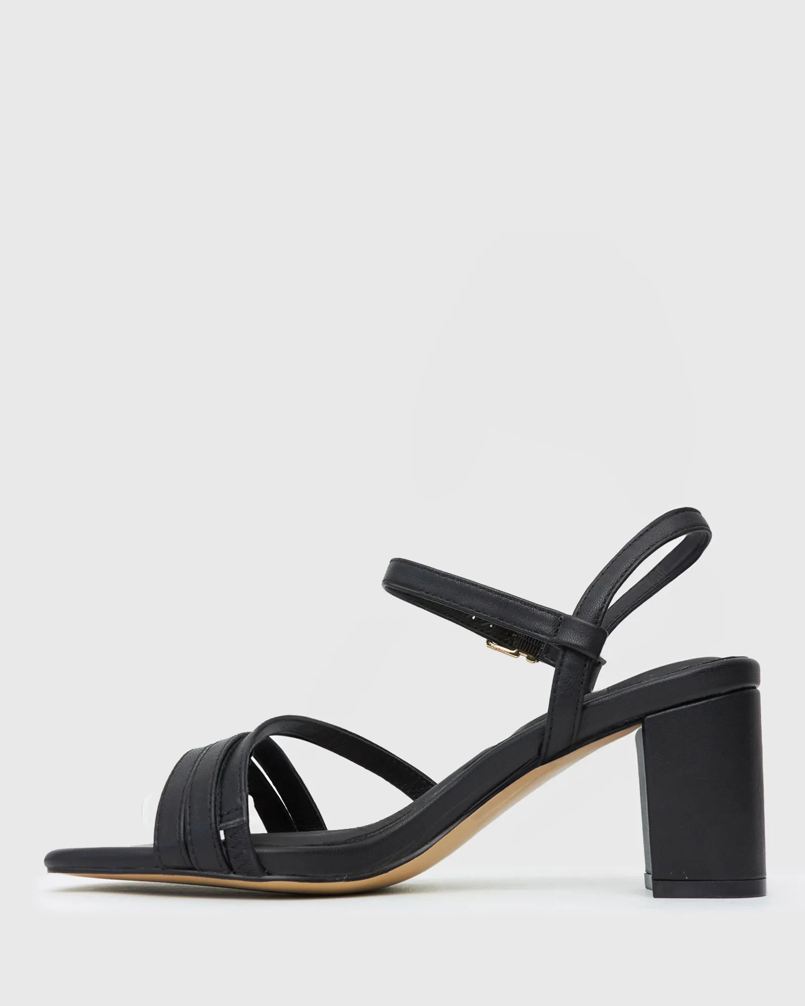 LANE Leather Block Heel Sandals