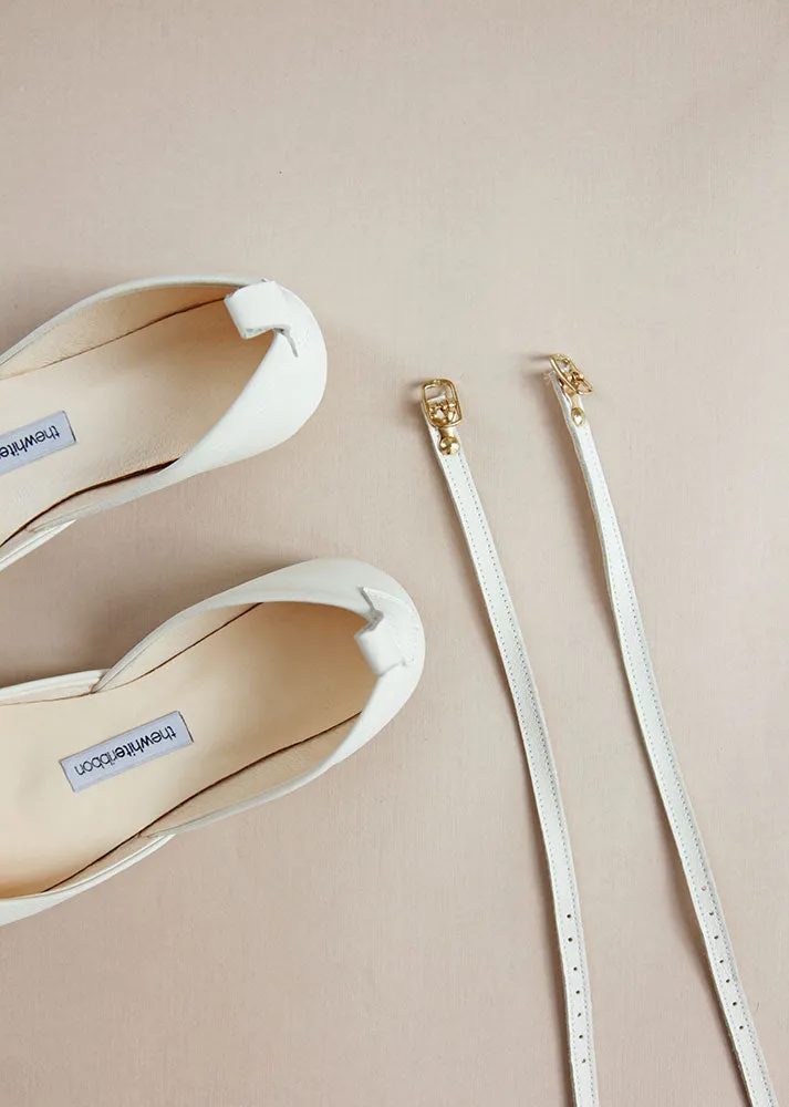 LUNA BALLET FLATS - LIGHT IVORY