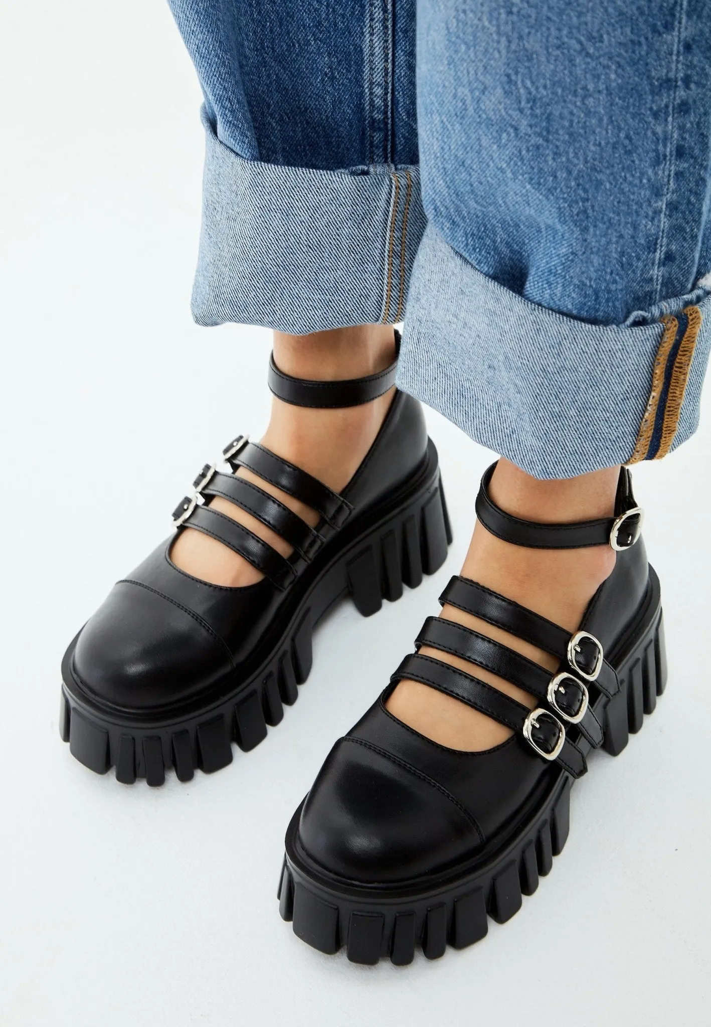 Mary Jane Loafers - Black