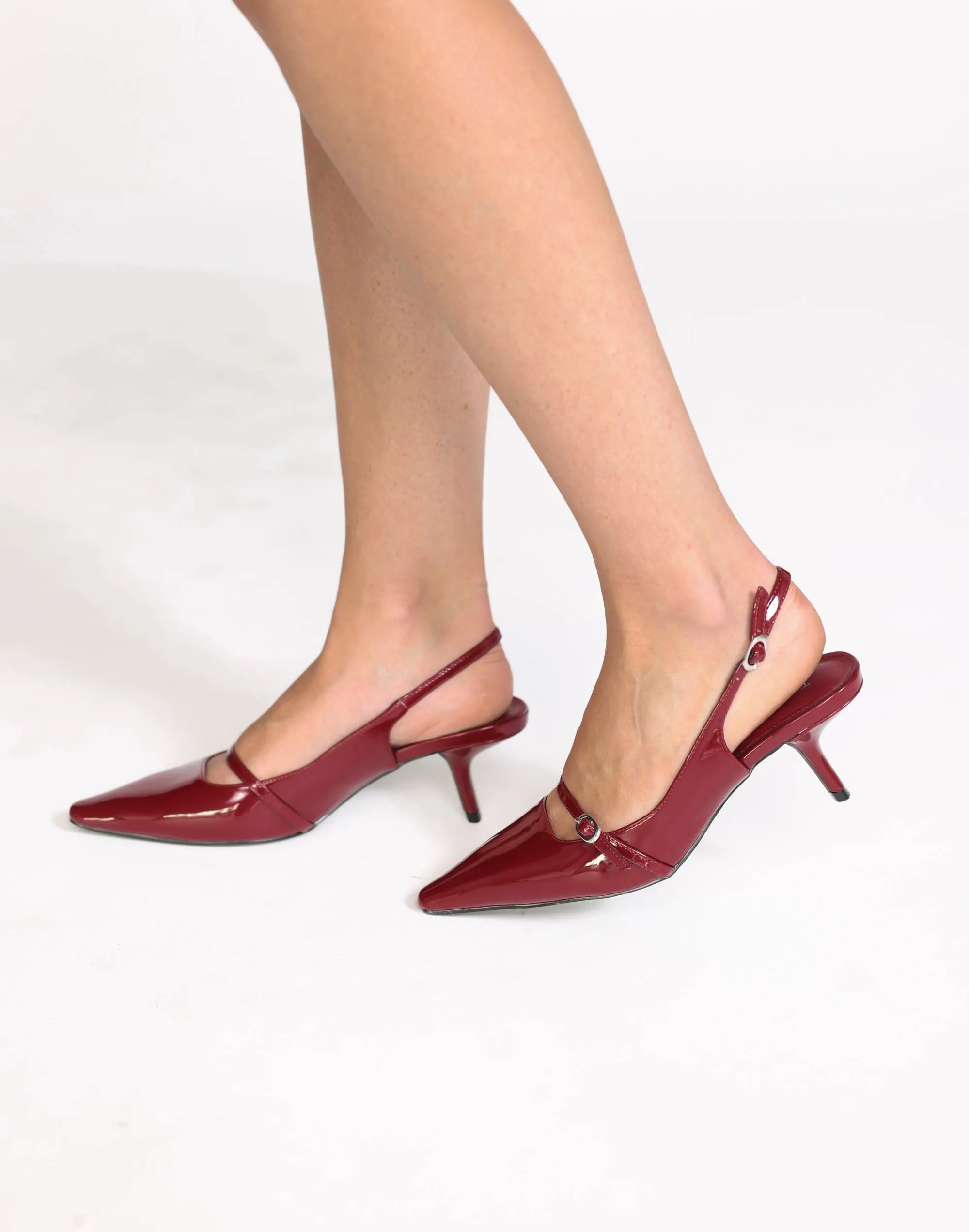 Parlour Heels (Cherry Patent) - By Therapy