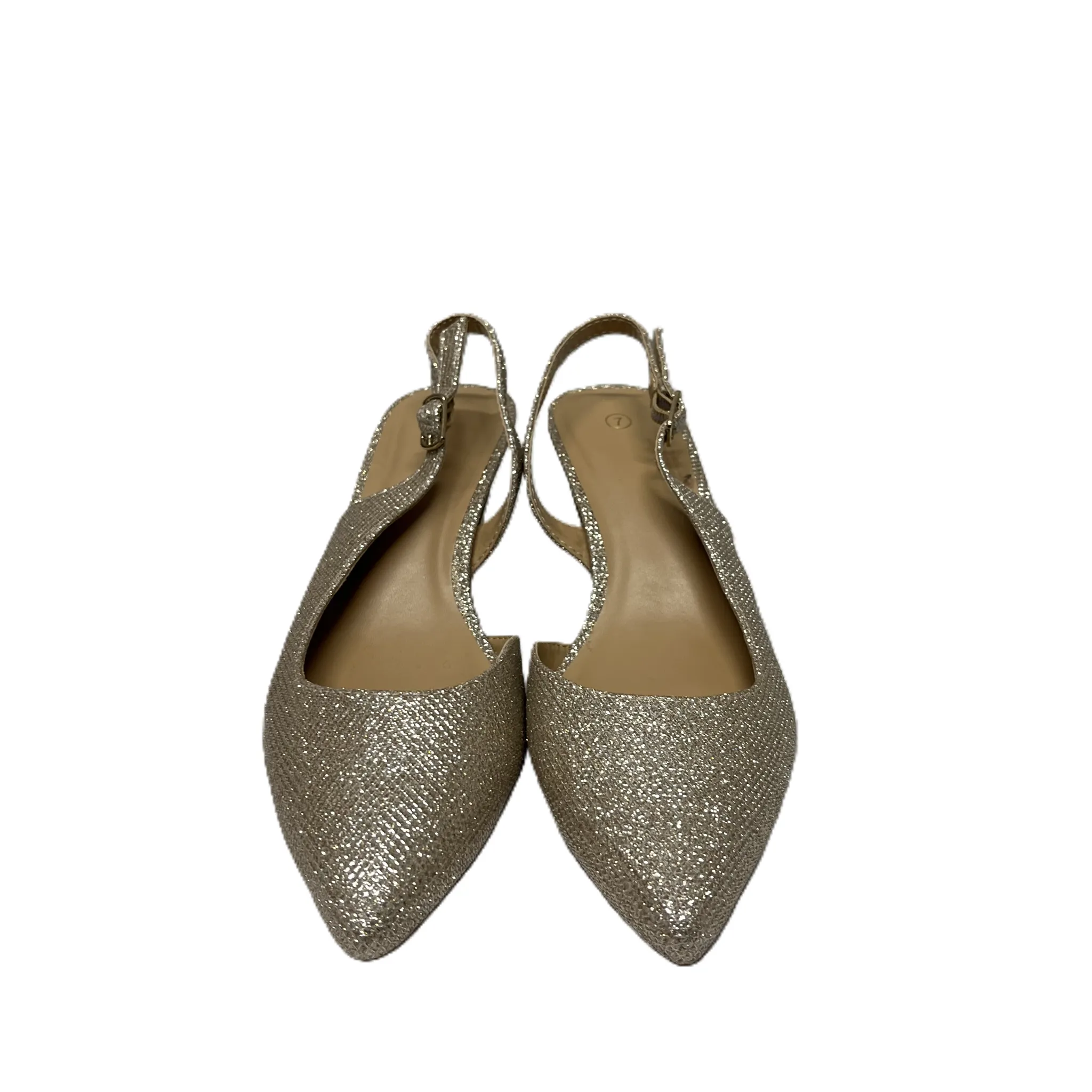 Shoes Heels Kitten By Cme In Gold, Size: 7