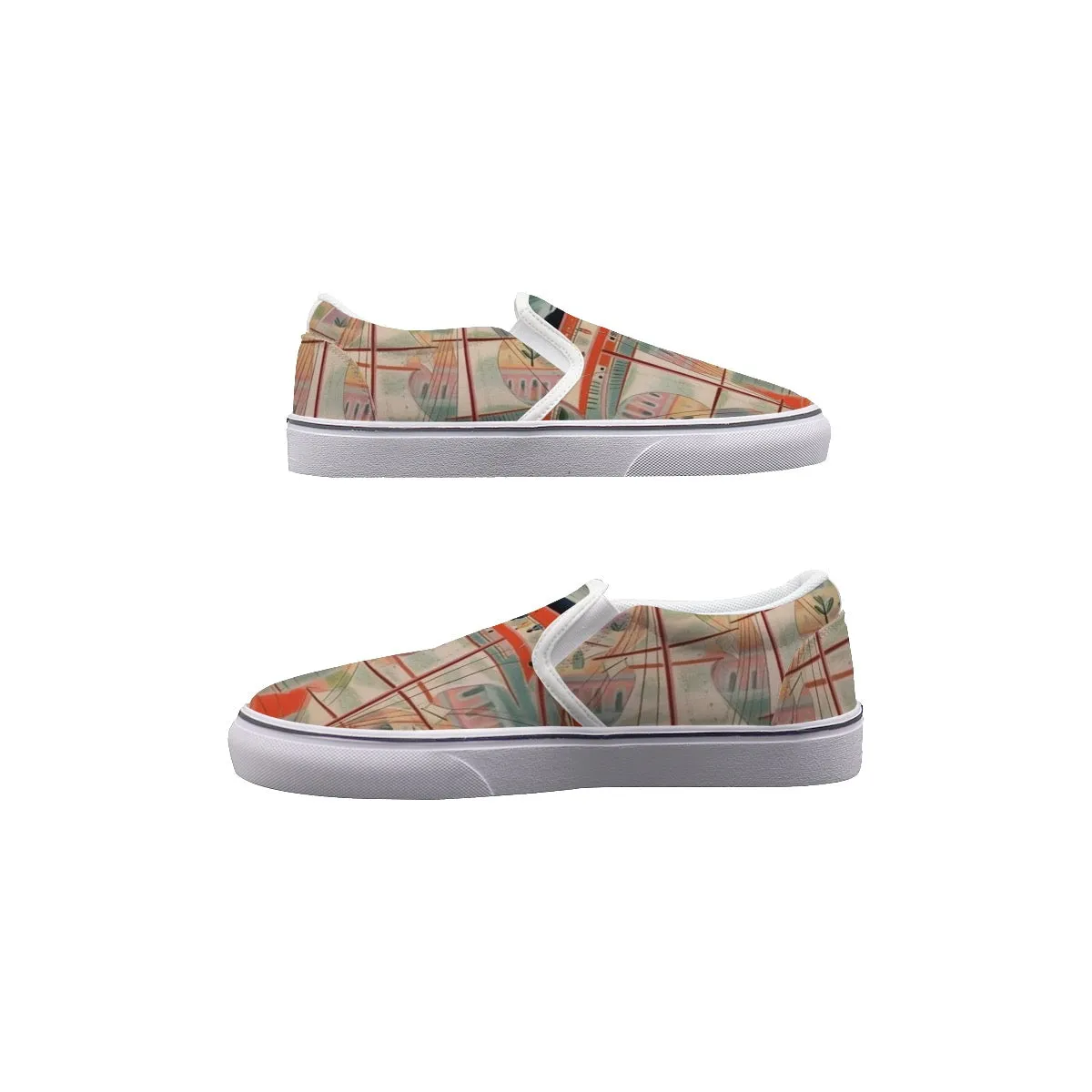 So#53 Men's Slip On Sneakers, pattern, print