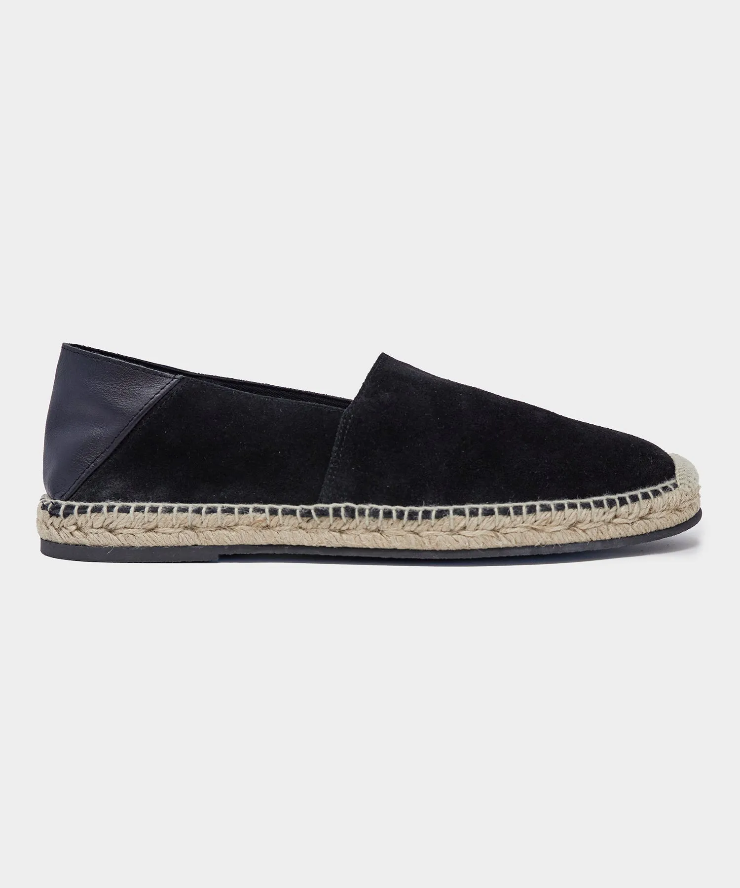 Suede Espadrille in Black