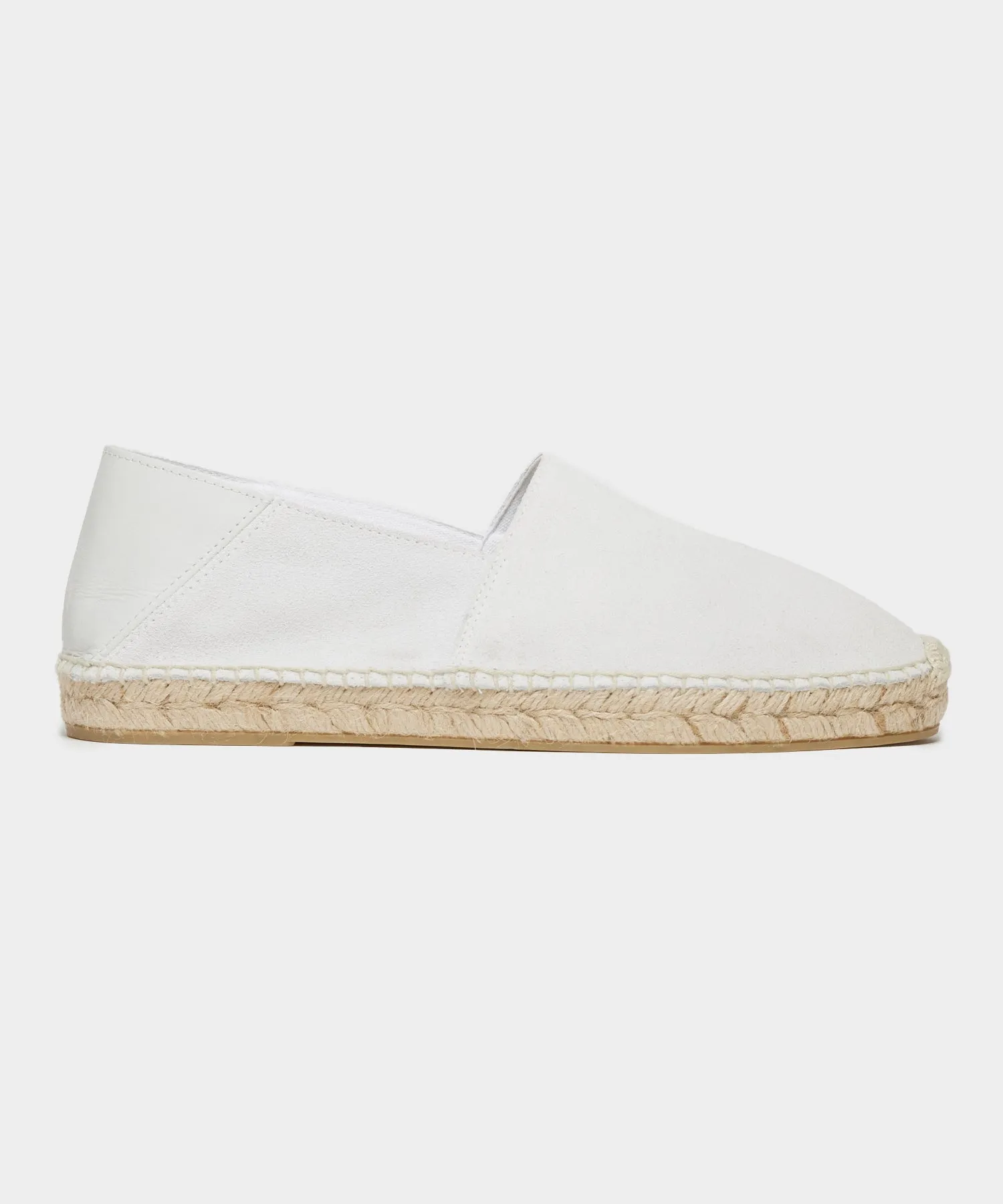 Suede Espadrille in Ivory