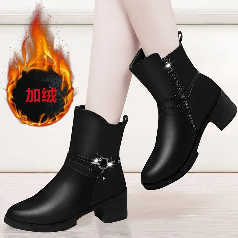 Women Gothic Ankle Boots Zip Punk Style Platform Shoes