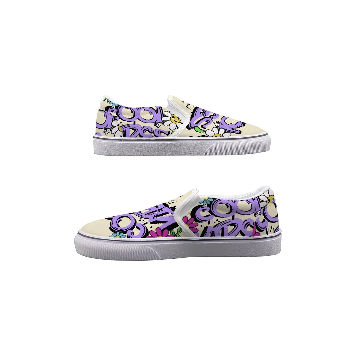 Women's Slip On Sneakers 250cool vibes print